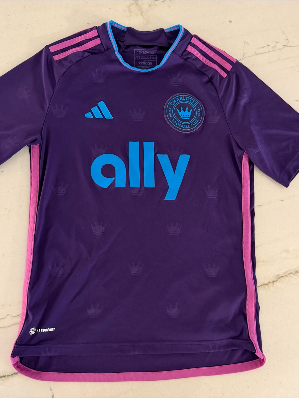 Charlotte FC adidas 2023 Crown Jewel Kit Youth L (13/14Y) Replica Jersey Purple